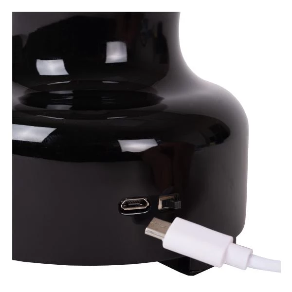 Lucide JASON - Lampe de table Rechargeable - Batterie - LED Dim. - 1x2W 3000K - 3 StepDim - Noir - détail 4